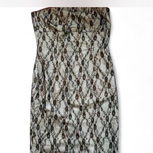 Elegant Lace Strapless Dress